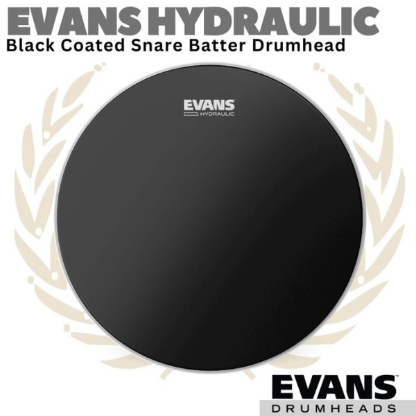 EVANS HYDRAULIC Black Coated Snare Drum Batter | 13 14 Inch Drumhead