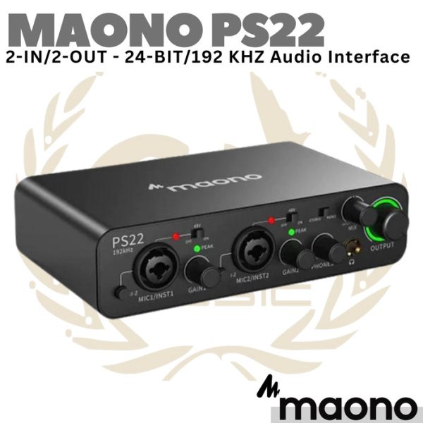 MAONO PS22 Audio Interface | Recording Live Streaming Gaming Soundcard - Image 3