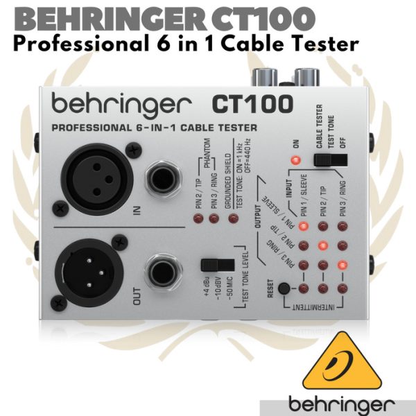 BEHRINGER CT100 Professional 6 in 1 Cable Tester | Alat Tes Cek Kabel