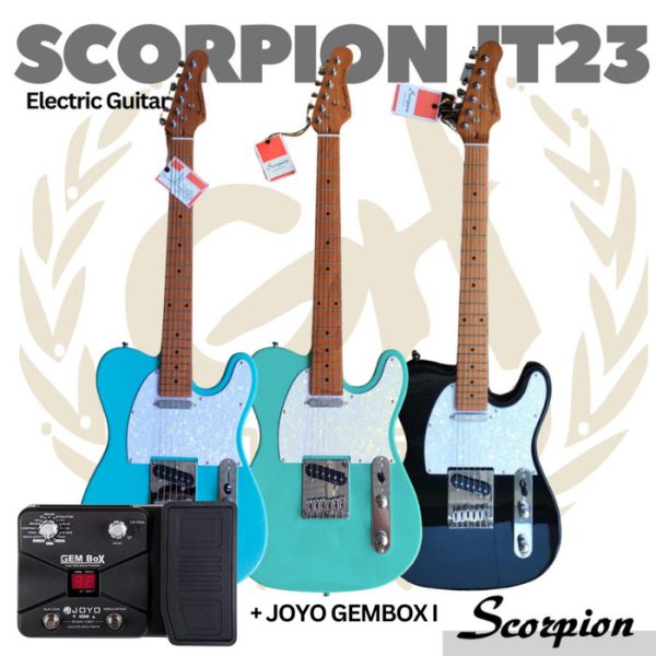 SCORPION JT23 Black Jaguar Series Electric Guitar | Gitar Listrik Tele