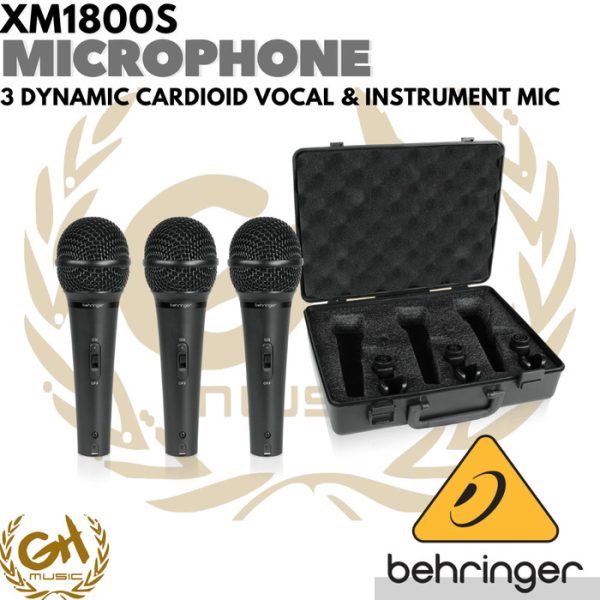 Behringer XM1800S 3 Dynamic Cardioid Vocal and Instrument Microphone