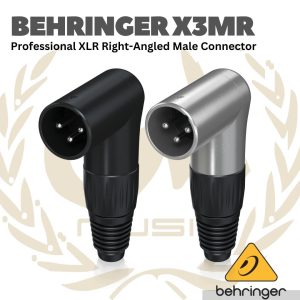 Behringer X3MR Professional XLR Right-Angled Male Connector - Jack XLR Male Angled 3 Pin X3-MR - X3MR-SR (SILVER)