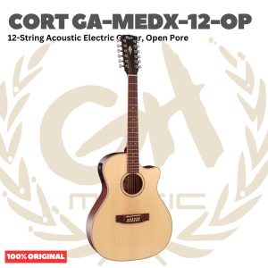 Cort GA-MEDX-12-OP Acoustic Electric Guitar 12-String, Open Pore - Gitar Akustik Elektrik 12 senar Original Asli