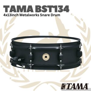 TAMA BST134-BK 4x13inch Metalworks Snare Drum Matte Black - BST134BK Senar Drum BST134 BK