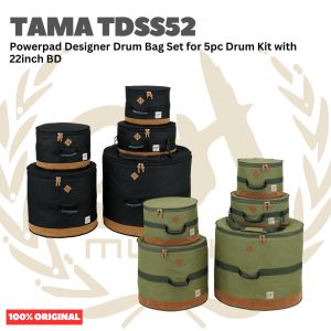 Tama TDSS52K Powerpad Designer Drum Bag Set for 5pc Drum Kit with 22inch BD - Tas Drum - BLACK