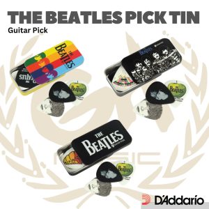 The Beatles Guitar Pick Tin, 15 - Pack - Pick Gitar Bass - LOGO MEDIUM