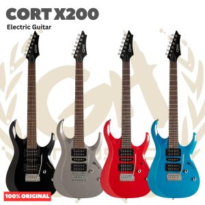 Cort X200 Electric Guitar - Gitar Listrik Elektrik Original Asli - SILVER