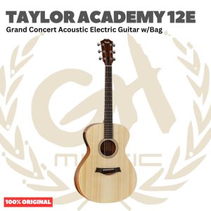 Taylor Academy 12e Grand Concert Acoustic Guitar w/Bag - Gitar Akustik Elektrik Original Asli