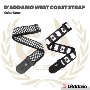 D'addario West Coast Guitar Strap - Strep Gitar - Rock Star 50C01