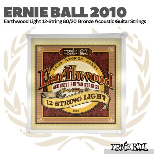 Ernie Ball 2010 09-46 Earthwood Light 12-String 80/20 Bronze Acoustic Guitar Strings - Senar Gitar