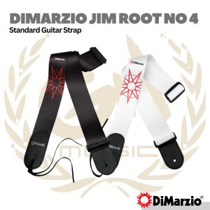 DiMarzio Jim Root No. 4 #4 Standard Guitar Strap | Strep Gitar Bass DD3149 DD3148 - BLACK