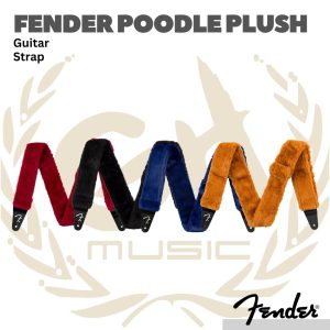 Fender Poodle Plush Guitar Strap - Strep Gitar - BLACK