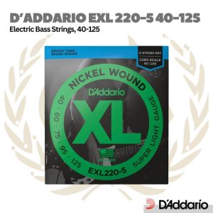 D'addario EXL 220-5 40-125 Electric Bass String - Senar Bass
