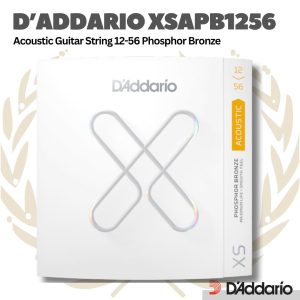 D'Addario XSAPB1256 Phosphor Bronze Acoustic Guitar Strings 12-56 - Senar Akustik Kombinasi Light Medium 1256 Phosphor Bronze XSAPB-1256