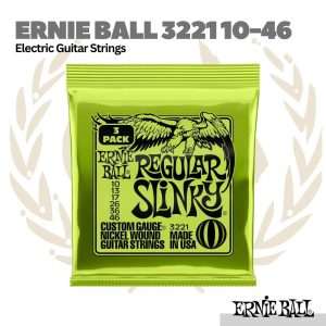 Ernie Ball 3221 Electric Guitar Strings, 10-46 - Senar Gitar Elektrik | isi 3 Set / pack