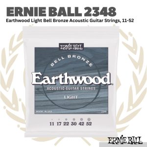 Ernie Ball 2348 Earthwood Light Bell Bronze Acoustic Guitar Strings, 11-52 - Senar Gitar Akustik