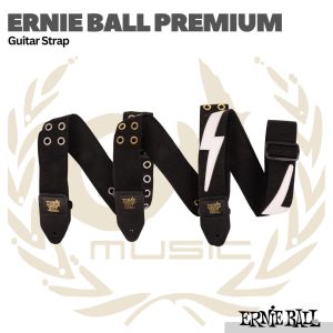 Ernie Ball Premium Guitar Strap - Strep Gitar - White Lightning