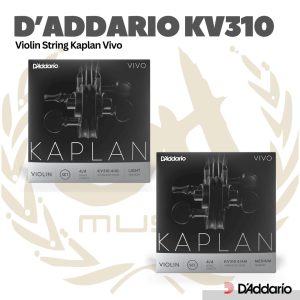 D'addario KV310-4/4L Kaplan Vivo Violin String Set, Light Tension - Senar Biola - MEDIUM