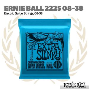 Ernie Ball 2225 Extra Slinky Nickel Wound Electric Guitar Strings, 8-38 - Senar Gitar