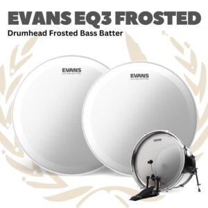 EVANS EQ3 Frosted Bass Drumhead Batter - Membran Bass Drum Frosted - 24inch - BD24GB3C