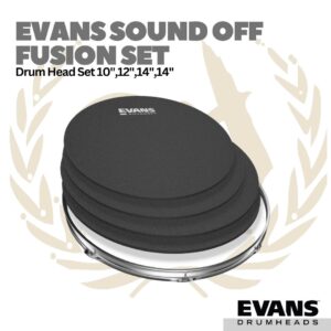 Evans SoundOff Fusion Set (10",12",14",14") - Drum Mute Head