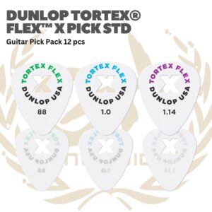 Dunlop Tortex Flex X Pick Standard Guitar Pick Pack 12 pcs - Pick Gitar - 1.0mm