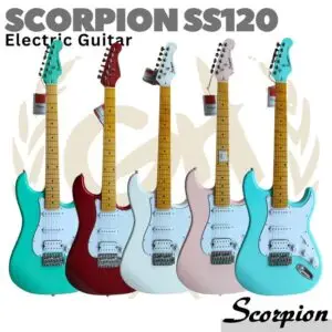 SCORPION SS120 Electric Guitar | Gitar Listrik Elektrik Stratocaster - YW, TANPA AMPLI
